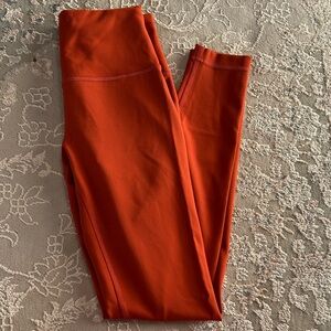 Lululemon Rusty Orange Wonder Under Leggings